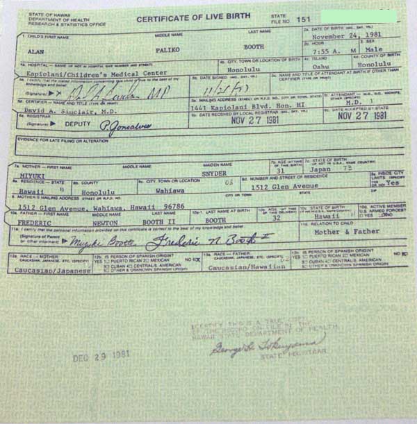 hawaii birth certificate obama. However, the certificate Obama